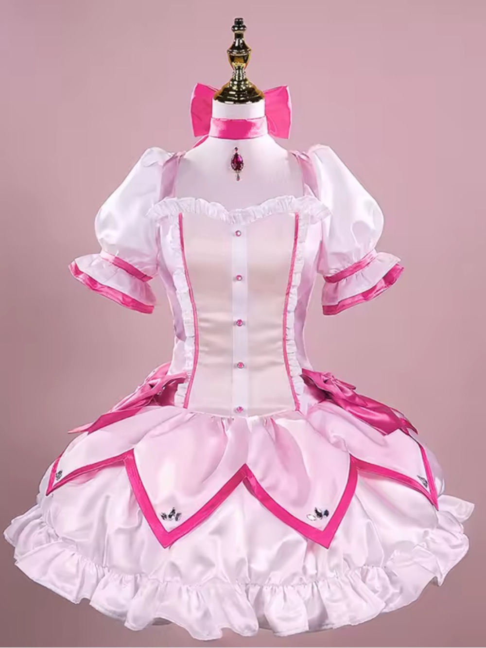 Magica Kaname Madoka Cosplay Uniform Costume Dress halloween